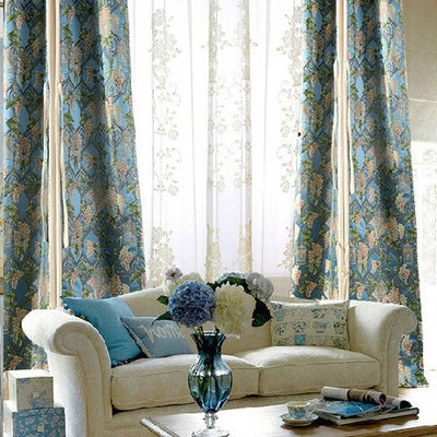 金蟬布藝窗簾鳥語花香